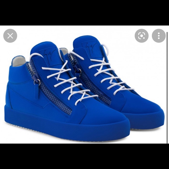 Giuseppe Zanotti Kriss Velvet Sneakers Blue - Picture 17 of 17